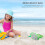 Beach Bag Red Mesh Dinosaur Print 2 pcs 7