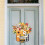 Ξύλινη πινακίδα Bee Happy Sunflower, 11,81x11,57", Κίτρινη διακόσμηση τοίχου για πόρτα και 5