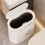 Small Garbage Can with Lid Bathroom Trash Can Dustbin Waste Basket Waste Bin 6