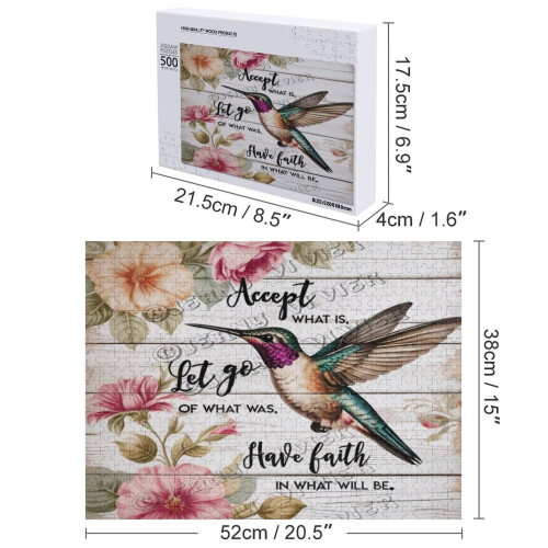 Παζλ Hummingbird 500 τεμαχίων για ενήλικες – Μεγάλα κομμάτια, διασκεδαστικό και 1