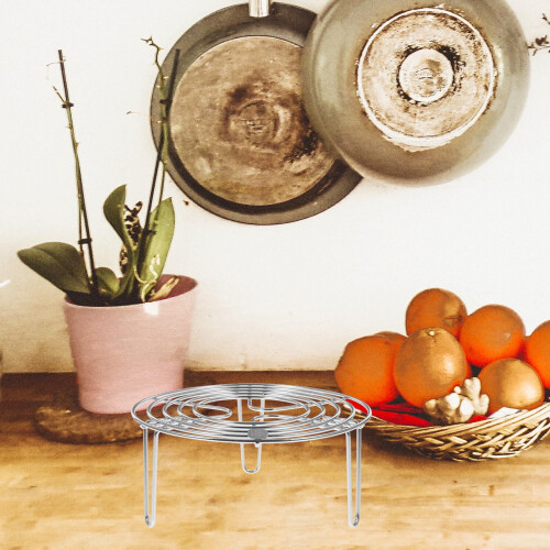 Stainless Steel Steam Rack Multifunctional,, Compact, Strong and Break-Resistant Kitchen Cooking Accessory 1