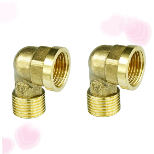 Conector de codo de latón de 90 grados (2 unidades) 2