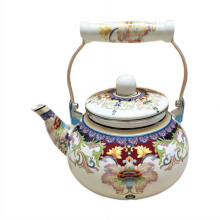 Hervidor de té vintage de esmalte floral de 2,5 L para estufa.
