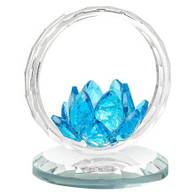 Krystal Lotus Ornament Glas Blomsterdekoration 6,8 x 6,5 cm