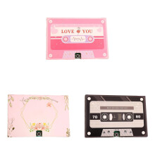 3PCS Voice Recording Cassette Tape Gift, 60-Second Reusable Sound Card (4x3") for Couples – Valentine's/Birthday, Compatible with Standard Players