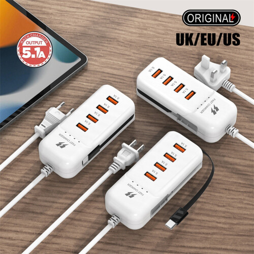 Διανομέας φόρτισης USB 66W4 θύρες Βάση πολλαπλών συσκευών 5.1A