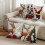 Set di 4 federe natalizie Aolie, 45x45 cm, 1