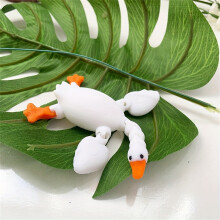 Flexible Articulated Swan Figure Toy with Movable Joints Realistic Animal Model for Desk Decoration or Collection