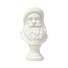 Statua in resina di Babbo Natale bianco da scrivania, 9,8 pollici