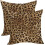 Bruna leopardmönstrade örngott 45x45 cm 2-pack 1