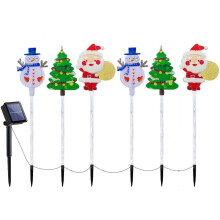 Luci natalizie solari a LED per esterni a forma di pupazzo di neve e renna (confezione da 6)