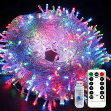 10M 80LED Remote & USB Fairy Lights, Waterproof Clear Wire – Indoor/Outdoor Christmas Tree Decor, Compatible with USB Power