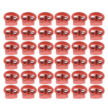 30pcs Zinc Alloy Spring Cord Locks for Shoelaces, Drawstrings, Bags, Orange