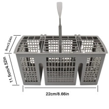 Dishwasher Cutlery Basket Universal Replacement for Most of Dishwasher 22cm x 9cm x 11.5cm Standard Dishwasher Cutlery Basket