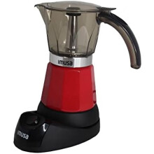 6 or 3cup Electric Espresso Maker, Red