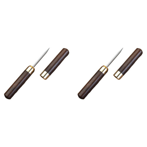 Eispickel aus Edelstahl, 2er-Pack mit Schutzkappe