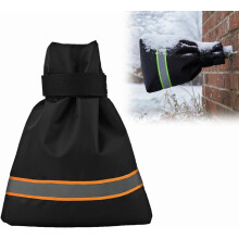 Upgraded Thick Outdoor Faucet Covers for Winter Freeze Protection, Waterproof Reusable Insulated Spigot Cover (Orange, 6.29"x9.84") Compatible with