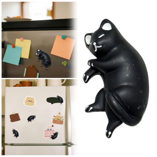 Cat-shaped refrigerator magnet white 1 piece 1