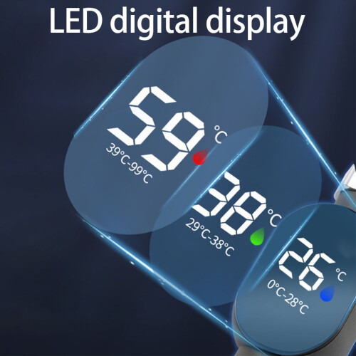 Waterproof Bath Thermostat Shower Temperature Meter LED Digital Display Water Temperature Meter 2
