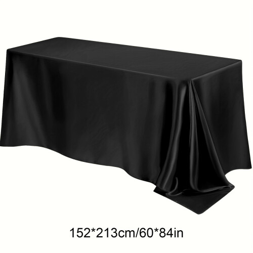 Mantel rectangular de satén impermeable de 60x84 pulgadas 2