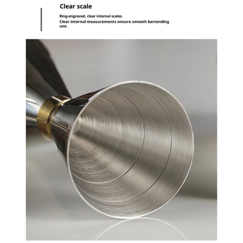 Bar Jigger Stainless Steel 2 oz / 1 oz Dual-Sided 2