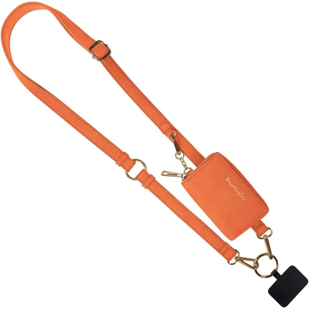 Clip And Go Brushed Vegan Phone Lanyard - Crossbody Phone Case With Pouch, Adjustable And Removable Strap 9555307585602