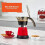 6 or 3cup Electric Espresso Maker, Red 3