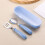Stainless Steel Portable Fork and Spoon Set with Blue 5