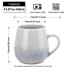 Keramisk kaffekrus med gradientdesign 14,8 oz