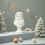 Weißer Weihnachtsmann-Tischornament, Harzfigur, 25 cm 3