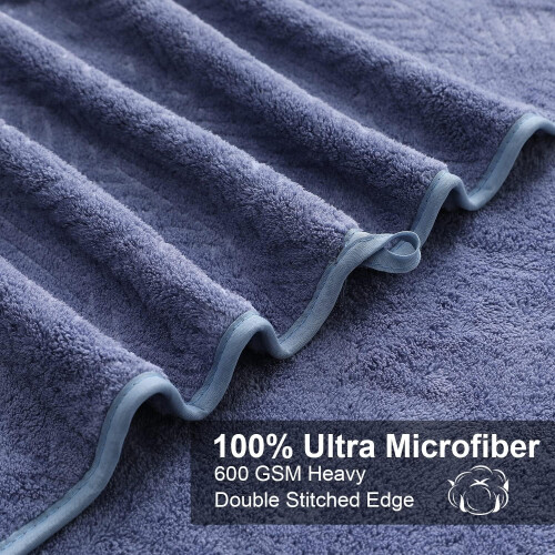 Toalhas de mão de microfibra ultrafinas, 38 x 79 cm (15 x 31 polegadas), conjunto de 2 peças, azul violeta. 1