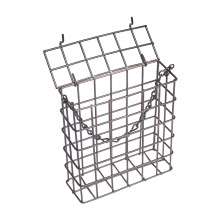 Duurzame, waterdichte draadvoederbak voor tuin, balkon of erf. Trekt wilde vogels aan. Gemakkelijk op te hangen en schoon te maken. Voederstation