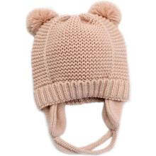 Baby Beanie Earflaps Hat - Infant Toddler Girls Boys Soft Warm Knit Hat Kids Winter Hat with Fleece Lining