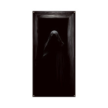 Rideau de porte à thème horreur, décoration d'Halloween avec impression numérique, lavable pour une utilisation intérieure/extérieure