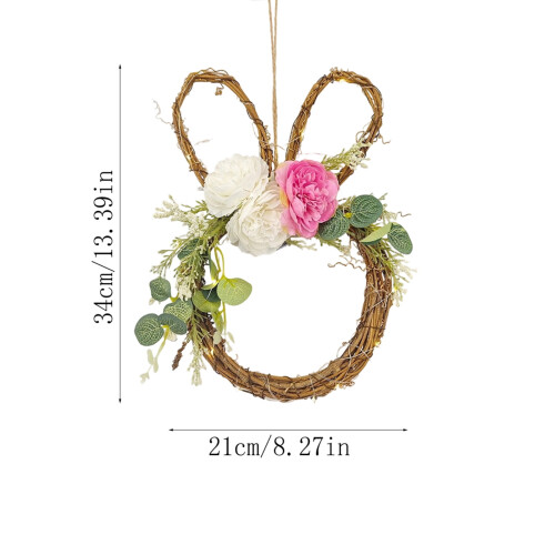 Påskeblomsterkrans imitert blomsterdørdekorasjon 2