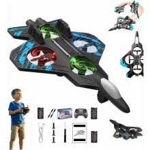 Scaird RC Skyriders – Trodaire Cleas uasghrádaithe 2026 le smeacháin 360, soilse LED, corp cúr; comhoiriúnach le Scaird RC Sky Riders