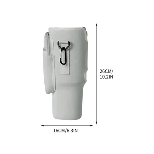 Capa de neoprene para garrafa de 1,2 litro (40 oz) - Isolada, portátil, durável e leve, roxa, 26 x 16 cm (10,2 x 6,3 polegadas). 1