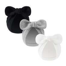 3Pcs Cotton Bonnet Hat Newborns Bowknot Nursing Hat Soft Breathable Baby Fetal Hat Brimless Hospital Caps Windproof