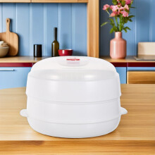 Cuiseur vapeur pour micro-ondes multicouche en plastique (2 pièces)