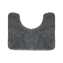 Tapis de bain antidérapant et très absorbant pour toilettes, gris, 25 x 50 cm, en forme de U