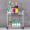 Plastic Two-Tier Movable Storage Rack 41x32.5x20.5 cm 6