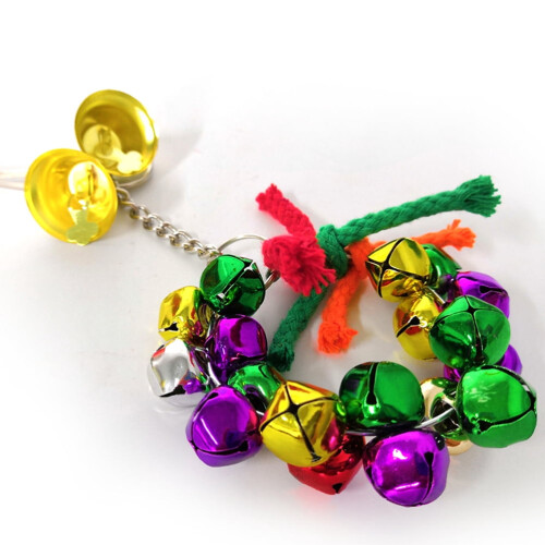 Weihnachtskranz mit Vogelkäfig, hängender Glocke, Dekoration, 1 Stück 2