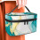 Turquoise Marble Makeup Bag Large Capacity Travel Cosmetic 4