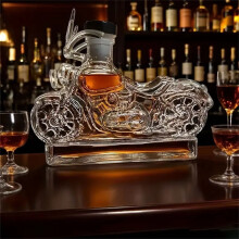 Whiskey Decanter Sculpted Glass 750ml Hand-Blown Barware
