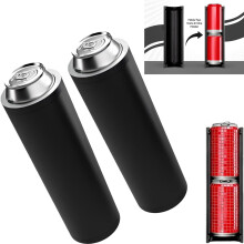 Soporte táctico para latas, color negro. Capacidad para dos latas de 12 oz.