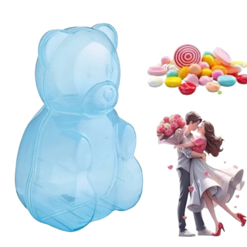 Gummibärsbehållare i klar plast, 1 st