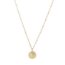 Gouden kralenketting voor dames, roestvrij staal, goud