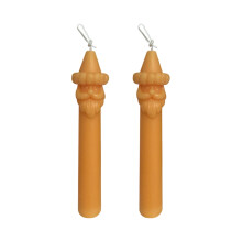 Claus Pillar Candles Orange Long Pole 12-inch