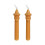 Claus Pillar Candles Orange Long Pole 12-inch 1