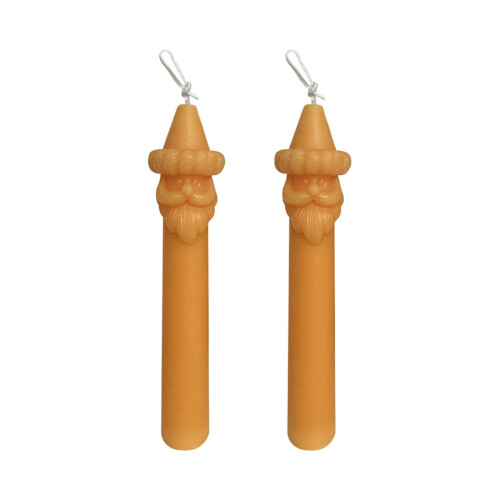 Claus Pillar Candles Orange Long Pole 12-inch